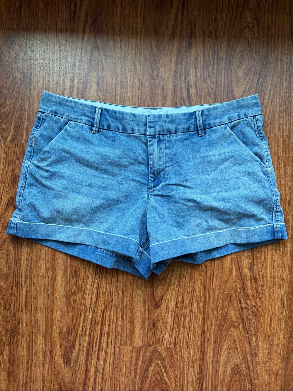 Dear John Light Blue Denim Cuffed Women's Shorts